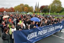 Manifestantes en Bayona