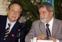 José Dirceu, a la izquierda, junto a Lula Da Silva