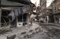 Destrozos en una calle de Damasco Destrozos en una calle de Damasco