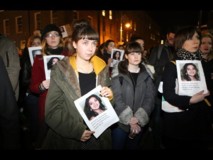 Manifestantes en Irlanda