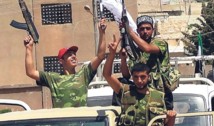 Combatientes rebeldes en Alepo, Siria