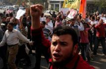 Manifestantes a favor de Mursi, en El Cairo Manifestantes a favor de Mursi, en El Cairo