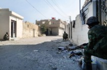 ‘Un soldado sirio cerca de Damasco