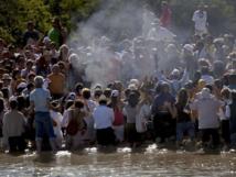 Participantes en la ceremonia maya en Cuba. Participantes en la ceremonia maya en Cuba.