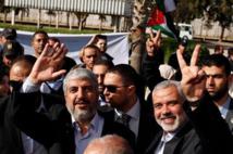 Jaled Meshal-izquierda-y Ismail Haniyah, en Gaza.