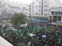 Simpatizantes de Hamas, en Nablus Simpatizantes de Hamas, en Nablus