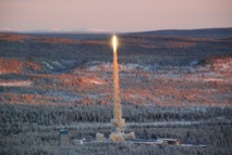 Lanzamiento de un cohete desde el centro espacial Esrange