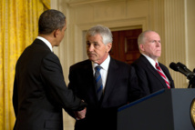 De izquierda a derecha, Obama, Hagel y Brennan De izquierda a derecha, Obama, Hagel y Brennan