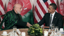Hamid Karzai-izquierda-y Barack Obama Hamid Karzai-izquierda-y Barack Obama