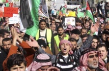 Manifestantes en Jordania