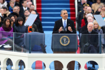 Barack Obama, durante el discurso. Barack Obama, durante el discurso.