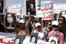 Manifestación pidiendo la abolición del artículo, hace meses, en Rabat.