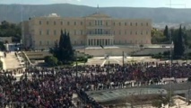 Manifestantes y huelguistas en Grecia Manifestantes y huelguistas en Grecia