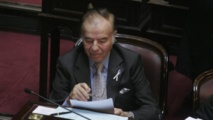 Carlos Menem, durante el juicio