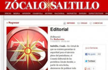 La editorial de Zócalo, en su página web