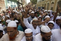 Manifestantes islamistas en Bangladesh