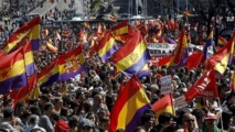 Manifestantes republicanos en Madrid.