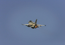 Un avión F-16 israelí