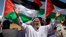 Manifestantes palestinos