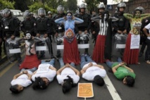 Manifestantes a favor del aborto, en El Salvador Manifestantes a favor del aborto, en El Salvador