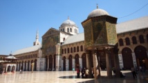 La mezquita de los Omeyas en Damasco, antes de la guerra.