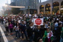 Manifestantes en Brasil