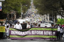 Manifestación a favor de la reforma migratoria