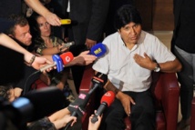 Evo Morales, en el aeropuerto de Viena