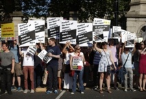 Manifestantes partidarios del aborto en Irlanda Manifestantes partidarios del aborto en Irlanda