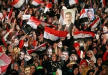 Manifestantes islamistas. Manifestantes islamistas.