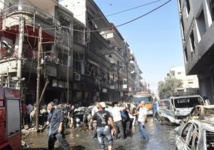 Restos de un coche bomba en Damasco, Siria. Restos de un coche bomba en Damasco, Siria.
