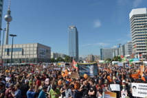 Manifestantes en Berlín