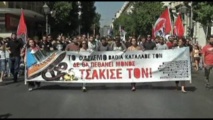 Manifestantes antifascistas en Grecia