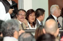 Luis Vaca y Susana Cajas, en la audiencia.