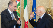 Enrico Letta-izquierda-y Giorgio Napolitano