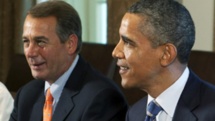 El republicano Boehner-izquierda-y Obama El republicano Boehner-izquierda-y Obama
