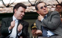 Juan Manuel Santos-izquierda-y Álvaro Uribe Juan Manuel Santos-izquierda-y Álvaro Uribe