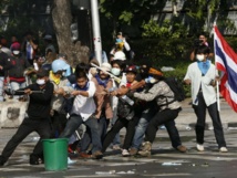 Manifestantes en Tailandia