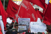Manifestantes partidarios de Castro y Zelaya, en Honduras. Manifestantes partidarios de Castro y Zelaya, en Honduras.