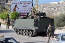 Soldados libaneses, en Saida Soldados libaneses, en Saida