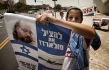 Un niño israelí pidiendo la liberación de Jonathan Pollard