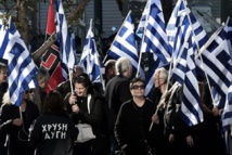 Manifestantes de Amanecer Dorado Manifestantes de Amanecer Dorado