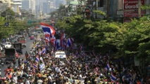 Manifestantes en Bangkok