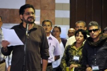 Iván Márquez-izquierda-y los otros delegados de las FARC Iván Márquez-izquierda-y los otros delegados de las FARC
