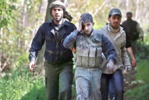 Rebeldes heridos en Mleha, Siria Rebeldes heridos en Mleha, Siria