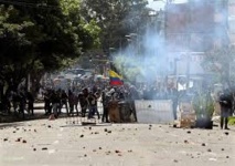 Manifestantes a favor de los campesinos en Colombia