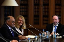 Los miembros de la troika, en Portugal Los miembros de la troika, en Portugal