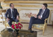 François Hollande-izquierda-y Matteo Renzi