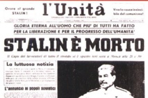 El ejemplar de l'unità que anunciaba la muerte de Stalin El ejemplar de l'unità que anunciaba la muerte de Stalin