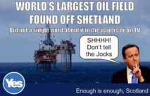 Un cartel a favor del sí a la independencia Un cartel a favor del sí a la independencia